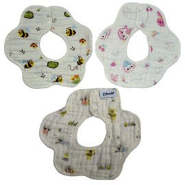 Catwald Baberos bebe niño y Baberos bebe niña en material hipoalergenico y absorbente,ideal para bebe recien nacido con tela de muselina para bebe (SET 7)
