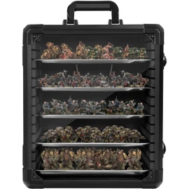 WELIDAY Miniatures Storage Case Miniatures Transport Case Aluminum Alloy Frame with Lock (Medium Size)