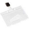 Q-Connect Rigid Credit Card Sized Name Badge Holder and Clip