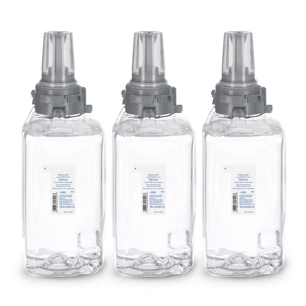 PROVON Clear & Mild Foam Handwash, 1250 mL Refill for PROVON ADX-12 Push-Style Hand Soap Dispenser (Pack of 3) - 8821-03