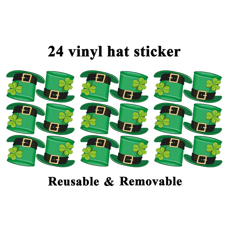 HRENCY St Patricks Party Games Pin The Hat on The