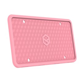 Rightcar Solutions Silicone License Plate Frames | The Original Premium Grade Silicone Car Plate Frame | Rust Proof, Rattle Proof, Weather Proof License Plate Holder (Pink)