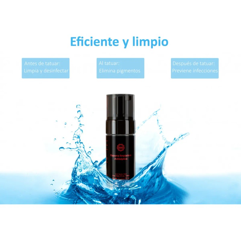 Espuma Limpiadora Cuidado De Tatuajes OUO LT00199 Tattoo Foam 120