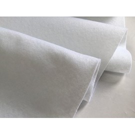 Felt Fabric Material Craft Plain Colours Soft Polyester, 2mm Thickness - 102cm Wide (White, 2 METRES)