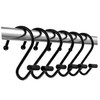 Gatuida 12 Pcs Classic Black Curtain Hooks for Bathroom Shower