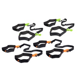 Musbeler Adjustable Snowboard Ski Carrying Shoulder Straps Sling Straps Hold Adjustable Size (Orange 2 Sets + Green 2 Sets)
