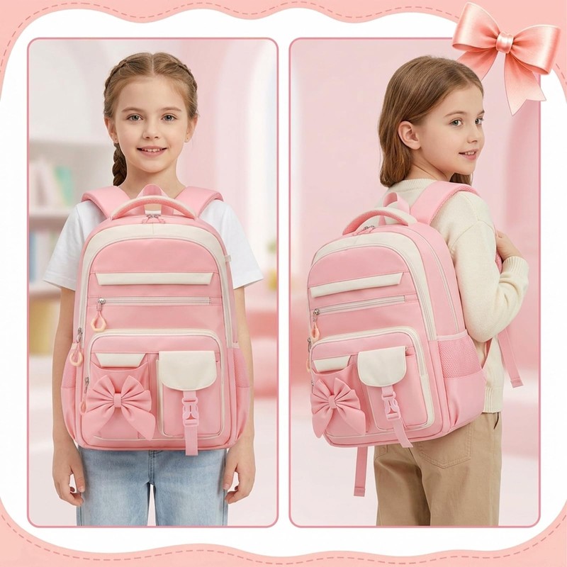 GOKTOW Backpack for Girls 3PCS Kids Backpack for School with
