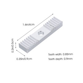 Garneck Pack of 5 GT2 Timing Belt Clamps Made of Aluminium Alloy - Robust 3D Printer Accessories for Precise Attachment of GT2 Belts and Gears