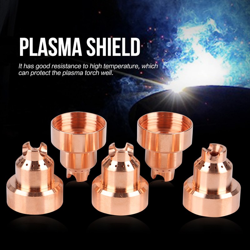 5pcs Plasma Shield Cup Cap for MAX65/85/105 Cutting Torch Consumables