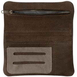 Simaru Simaru Soft Vegan Cork Tobacco Pouch with Zip - Tobacco case with Compartments for Smoking Utensils ?C Gifts for Smokers, Men & Women (Dark & Natural)
