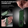 cckk Utility Knife, Aluminium Alloy Pocket Knife with Clip, Black