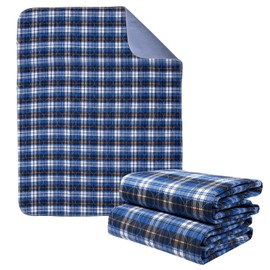 Brosive Washable Bed Pads, Non-Slip Bed Pads for Incontinence (36"" x 72"", 2 Pack) - Waterproof and Reusable Underpads for Adults, Kids, and Pets, Blue