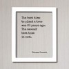 Chinese Proverb - Floating Quote - The best time to