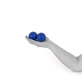 Magnetic Acupuncture Massage Balls, Set of 2, Diameter Approx. 55 mm, Blue