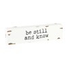 'Be Still and Know' Mini Distressed Wooden Shelf Sitter