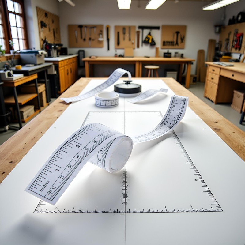 36" Self-Adhesive Measuring Tape, Double Scale Stick on Workbench Ruler,