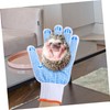 jojofuny Pet Gloves Thicken Breathable Animal Handling Safety Anti-scratch Random