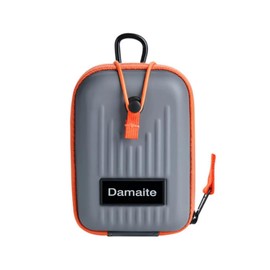 Golf Rangefinder Hard Shell Case, Hard Golf Rangefinder Case Universal Range Finder Carry Bag for Most Rangefinders (Gray-Orange Color Clash)