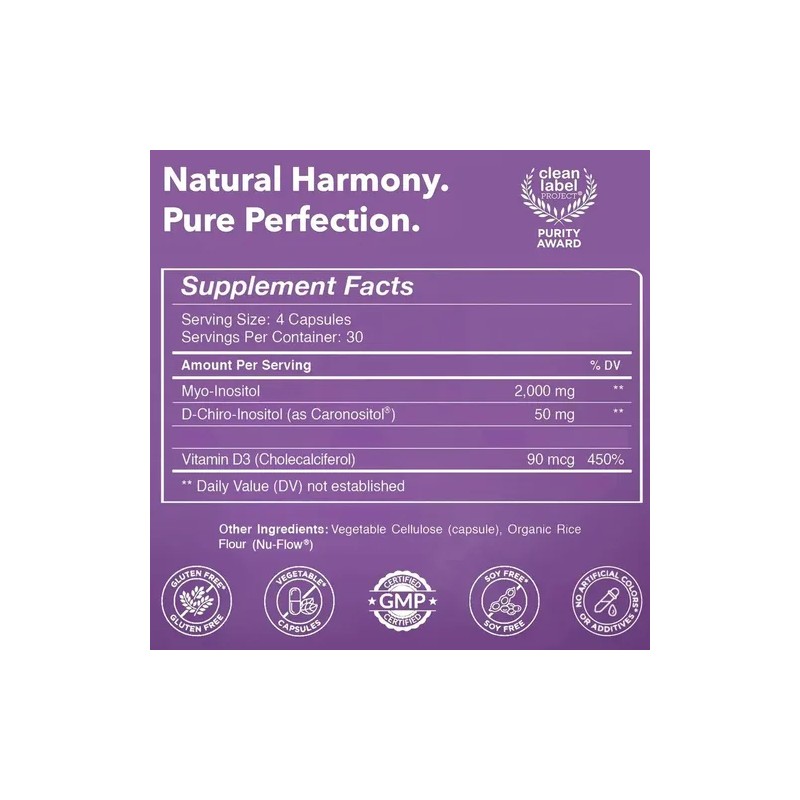 Myo Inositol D-chiro Inositol Adicionado Con Vitamina D 120c