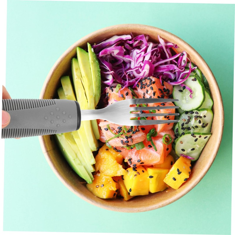 ORFOFE Adaptive Utensils Set for Elderly Tremble Tableware for Disabled