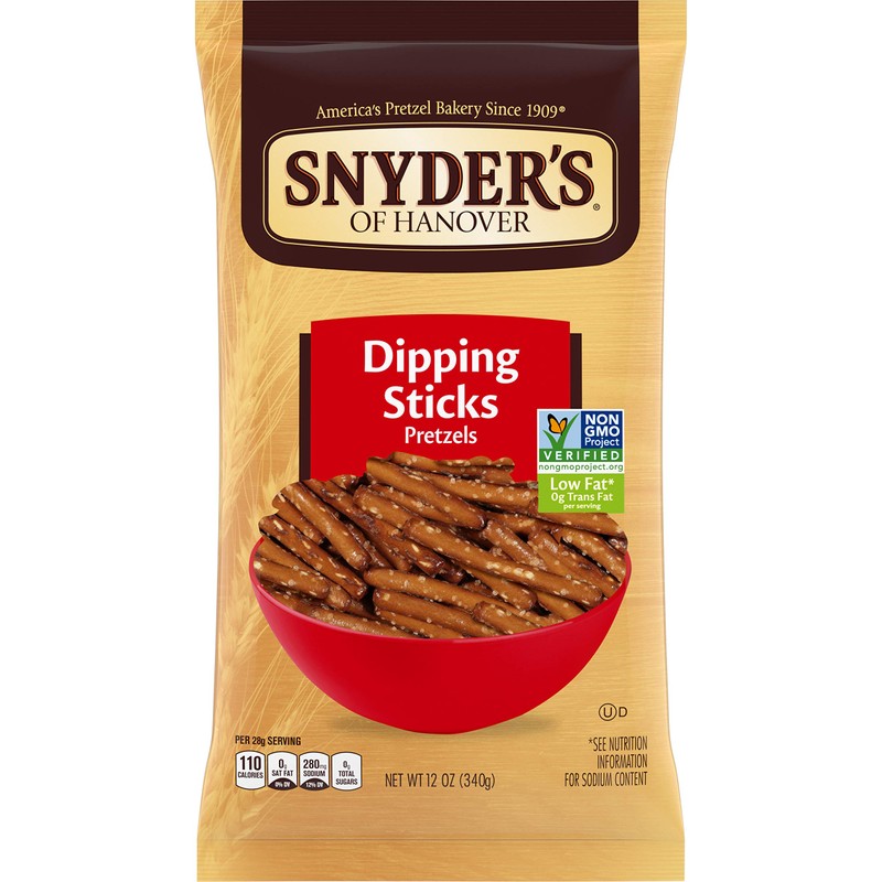 Snyder's of Hanover Pretzels Dipping Sticks, 12 Ounce Bag (Pack