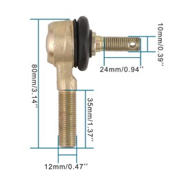 GOOFIT 10mm-12mm Tie Rod End Replacement For Go Karts Quad Buggy ATV