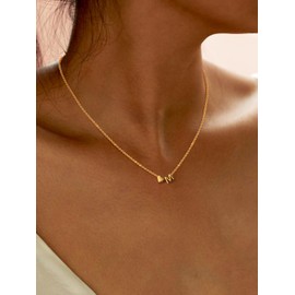 Gold C Necklace with Initials Monogram Necklace Gifts for Women 14K Gold Necklace for Women Letter Necklace