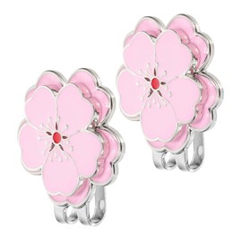 Kisangel 2pcs Pink Flower Magnetic Golf Ball Marker Hat Clip Set Stylish Golf Bag Accessories for Caps Visors and Belts Lightweight and Convenient Design for Women Golfers
