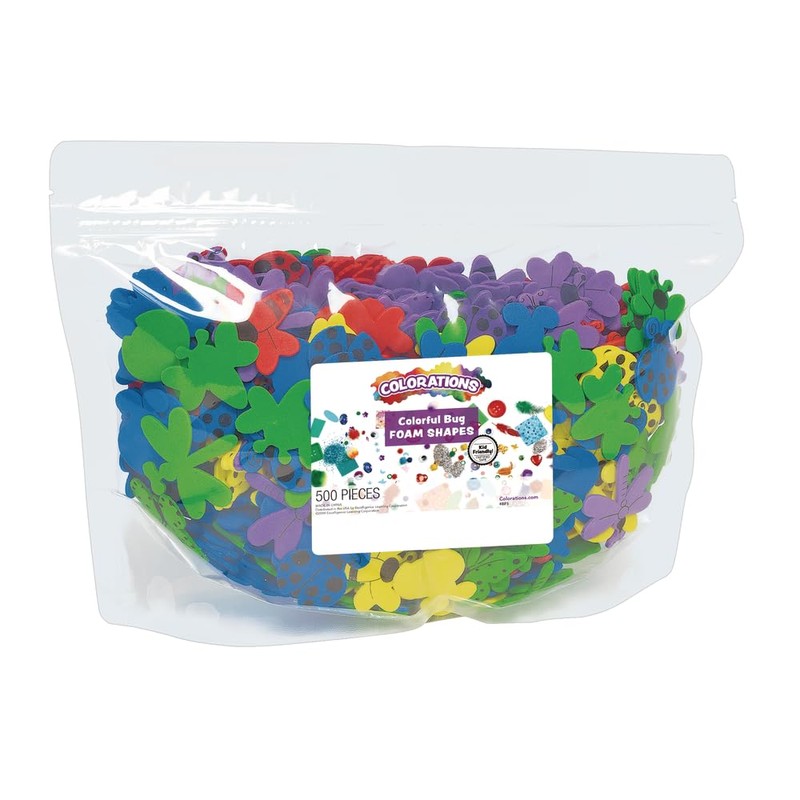 Colorations BFS Bug Foam Shapes (Pack of 500)