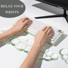 Clear Gel Wrist Rest for Keyboard and Mouse, Green Cloud
