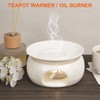 KAYCROWN Teapot Warmer, Ceramic Tea Warmer with Tealight Holder, Teapot