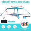 Beach Tent Sun Shelter UPF50+, 10x10 FT Family Beach Shade