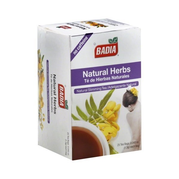 Badia Natural Herbs Tea Bags 25-Count (Pack of 3) by Badia