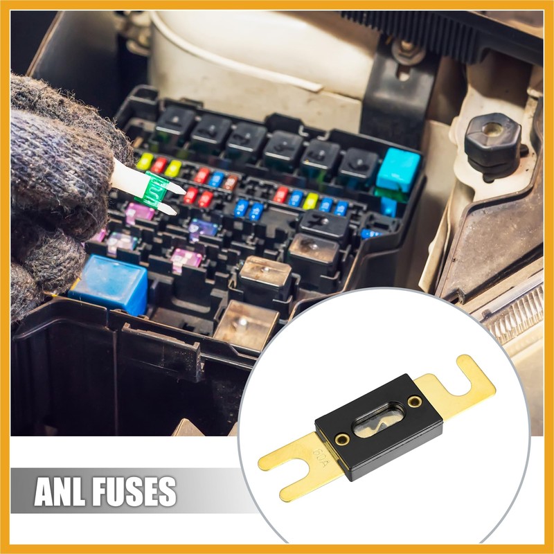 Partuto 2pcs Fuse Replacement 60A ANL Fuses Car Audio Fuse