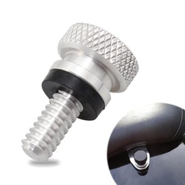 WADY - Juego de 2 Tuercas de Tornillo de Asiento para Guardabarros, Rosca de 1/4 a 20, Compatible con Harley-Davidson Sportster, Compatible con Softail Touring Dyna (Plata)