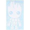 Baby Groot Guardians of The Galaxy - White Vinyl Decal