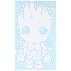 Baby Groot Guardians of The Galaxy - White Vinyl Decal