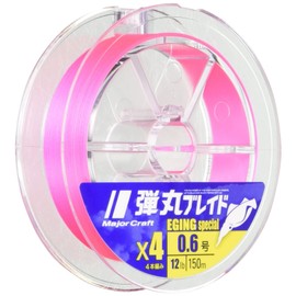Major Craft PE Line Bullet Braid 4 Braid Egging DBE4-150/0.4PK Pink 150M/0.4