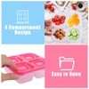 DAJAVE 10 Pcs Snack Boxes, Lunchables Container 4 Compartments Snack