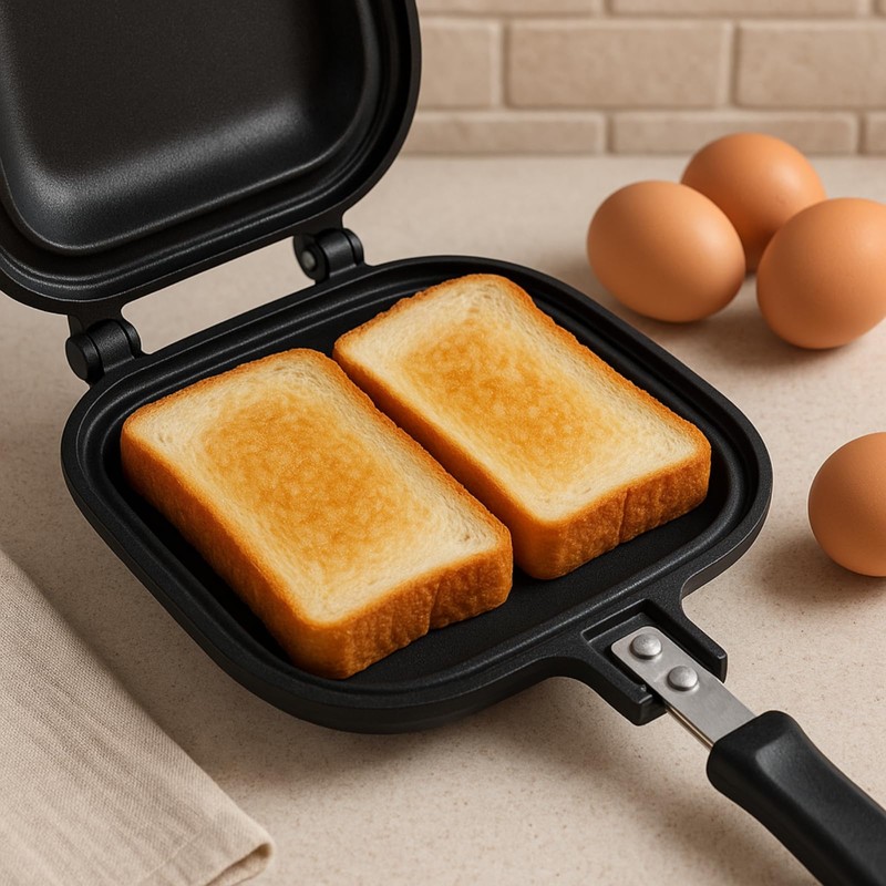 Zerone Frying Pan, Non Stick Double Sided Baking Pan Multifunction