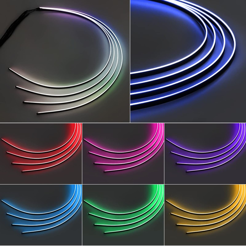 LIGHEID RGB Acrylic Interior Car LED Strip Light 43-inch, which