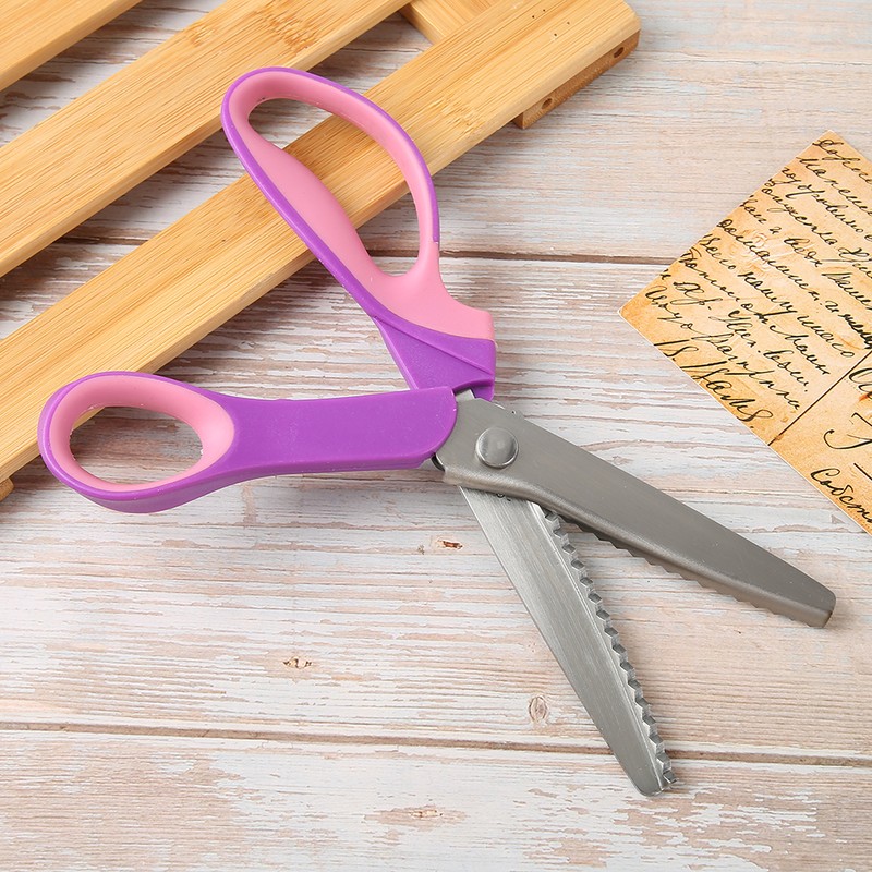 Wavy Serrated Scissor Colour Handle DIY Hand Made Cloth Paper