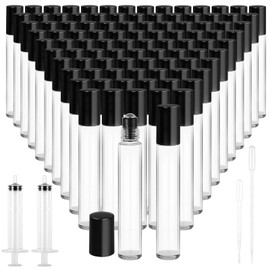 150 PCS Essential Oil Roller Bottles - Oil Perfume Leak Proof 10ml Glass Roller Bottles with Stainless Steel Roller Balls, Empty Bottles Roll on Bottles with 5 Funnels for Travel Business