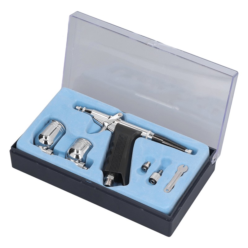 Air Paint Spray Gun Dual Action Trigger Gravity Feed Airbrush