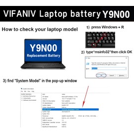 VIFANIV Y9N00 Battery for Dell XPS 12 9Q23 XPS 13 Ultrabook XPS 13-L321X XPS 13-L322X XPS L321X L322X 90V7W RWT1R 489XN 9Q23 WV7G0 PKH18 3H76R 5K9CP ON7T6 0DRRP JHXPY/for Dell XPS13 Laptop Battery