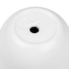 White ceramic 13 cm planter with saucer, BARREL series