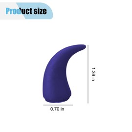 3D Devil Bull Horn Car Interior Decoration, Funny Car Steering Wheel Ornament Stickers, Cute Mini Car Dashboard Decoration Accessories (Blue)