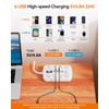 2 Prong Power Strip, OKLEEIC 2 Prong to 3 Prong