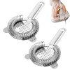Yinore 2x Cocktail Strainer Stainless Steel Bar & Home Strainer