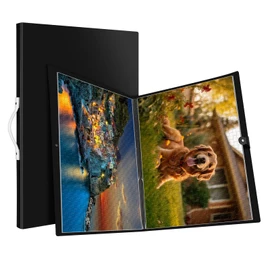 Puzzle Storage Folder Keeper, 1000-Piece Portable&Large Jigsaw Puzzle Organizer with 20 HD Pockets, Space-Saving Storage Puzzles Folder (Black)